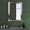 Head West Brushed Nickel Bathroom Vanity Mirror, Beveled Decorative Mirror for Wall Decor, Wall-Mounted Rectangle Bathroom Mirror for Over Sink, Restroom, Bedroom, Living Room Hallway Entryway 16x28