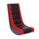 The Crew Furniture Classic Video Rocker Floor Gaming Chair, Kids and Teens, Racing Stripe PU Faux Leather &amp; Polyester Mesh, Black/Red