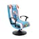 X Rocker Super Mario Video Gaming Pedestal Chair, Official All-Star Edition Nintendo Collectible, 2 Speakers, Subwoofer, Foldable, 5001601, 27.56" x 21.65" x 37.4", Blue, White with Red