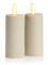 Luminara Realistic Artificial Moving Flame Votive Candle - Set of 2 - Moving Flame LED Battery Operated Lights for Christmas, Halloween - Remote Ready - Remote Sold Separately - Ivory - 1.5&quot; x 4
