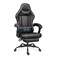 ErgoDesign Gaming Chair with Footrest and Massage Lumbar Support, Height Adjustable Game Chair, Video Gaming Chair for Gaming Room, Living Room and Office - Black