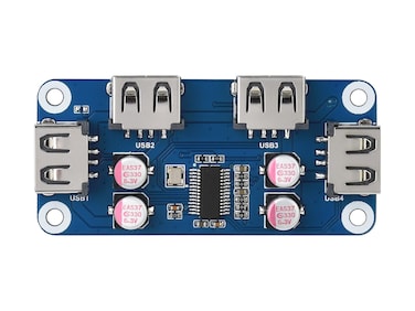Waveshare USB HUB HAT (B) for Raspberry Pi Series Extended 4X USB 2.0 Ports