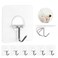 JINSHUNFA Wall Hooks 13lb(Max) Transparent Seamless Coat Hooks,Waterproof and Oilproof,Bathroom Kitchen Heavy Duty Self Adhesive Hooks,8 Pack