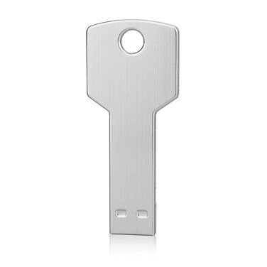 64G Key Shape USB Flash Drive, K&amp;ZZ Metal Thumb Drive USB2.0 Flash Disk Memory USB Stick Expansion Disk, Silver 64GB