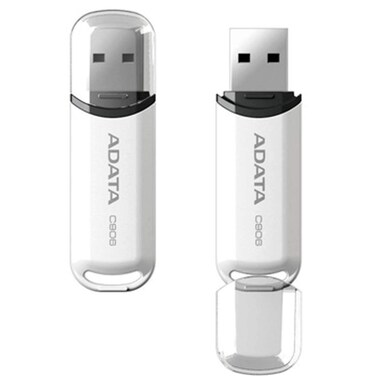 ADATA C906 16GB USB 2.0 Compact Design Flash Drive, White (AC906-16G-RWH)