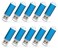 RAOYI 10 Pack 8GB USB Flash Drive USB 2.0 Memory Stick Bulk Thumb Drive Pen Drive Jump Drive-Blue