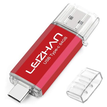 LEIZHAN 64GB Type-C Flash Drive for Huawei Type C Devices Pen Drive High Speed USB 3.0 Pendrive Computer U Disk