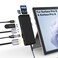 Surface Pro 9 Docking Station,Surface Pro 9 10 11 Hub Adapter with 100 Mbps LAN, 4K HDMI,100W USB-C (Display+Data+PD Charging),USB 3.0,3.5mm Audio,SD/TF Card Reader for Microsoft Surface Pro 11/10/9