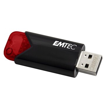 Emtec Click Easy B110 USB 3.0 (3.2) Flash Drive 256 GB External Storage - Red, Black
