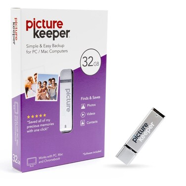 Picture Keeper Photo &amp; Video USB Flash Drive for Mac and PC Computers, 32GB Thumb Drive
