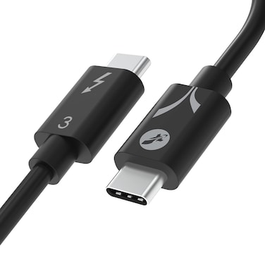 SABRENT Thunderbolt 3 USB-C Cable [Certified] 7.8" (20cm)   40 Gbps   100W Charging   E Mark Chip   for MacBook, Laptops, Docks [CB-T320]