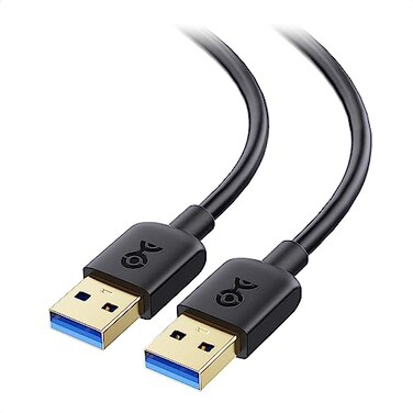 Cable Matters Long USB 3.0 Cable 15ft, USB to USB Cable/USB A to USB A Cable/Male to Male USB Cord/Double USB Cord in Black