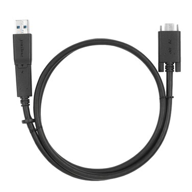 Targus &acirc;&euro;&ldquo; 1M USB-C Male with Screw to USB-C Male Cable with USB-A Tether - ACC1133GLX