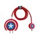 3D Cute Cartoon Charger Protector Case - Compatible for Apple 20W USB-C Power Adapter and Lightning Cable (Red Super Shield)