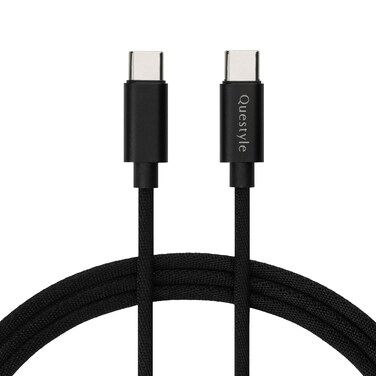 Questyle USB C DAC OTG Cable, 4ft/1.2m USB C to USB C Cable Audio Adapter Compatible with iPhone 15/15 pro, MacBook, iPad, Samsung Galaxy S23 (Only fit for Amplifier M12i M15i)