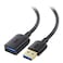 Cable Matters 2-Pack USB to USB Extension Cable 6 ft (USB 3.0 Extension Cable/USB Extender) in Black for Webcam, VR Headset, Printer, Hard Drive and More - 6 Feet