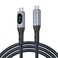 SOOPII USB4 Cable with LED Display,Supports 8K Video,Max 20Gbps Data Transfer,200W USB C to USB C Charging Cable,Compatible with lPhone 16,MacBook,Thunderbolt 3,Monitor,Docking Stations(6.6ft)