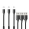 N. NETDOT 10th Generation Magnetic Charging Cable, Quick Charge and Data Transfer for USB-C Smartphones (1.5 m/3 Pack Black)