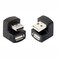 chenyang 2pcs USB 2.0 Male to Female Extension Adapter Low Profile Up &amp; Down Direction Angled 360 Degree