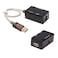DTECH USB Extension Adapter USB to RJ45 Extender Over Cat5 Cat5e Ethernet Cable Set Connection up to 200ft