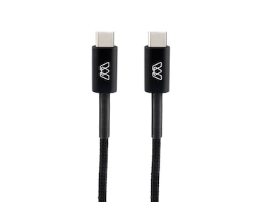 Sewell MOS Spring USB-C to USB-C Cable, 10ft, Black (SW-32990-10B)