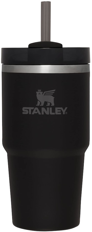 Stanley Quencher H2.0 FlowState Stainless Steel Vacuum Insulated Tumbler with Lid and Straw for Water, Iced Tea or Coffee, Smoothie and More, Black , 14 oz