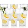 HIGIINC 17OZ Ribbed Drinking Glasses Set of 8 - Unbreakable Glasses Drinking Set Plastic Cups Reusable Acrylic Glasses Drinkware - Plastic Drinking Glasses Dishwasher Safe, BPA free