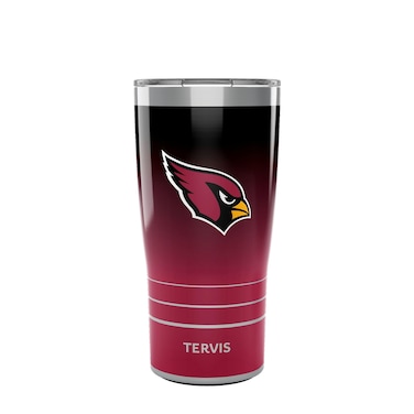 Tervis Traveler NFL Arizona Cardinals - Ombre Triple Walled Insulated Tumbler Travel Cup Keeps Drinks Cold &amp; Hot, 20oz, Stainless Steel