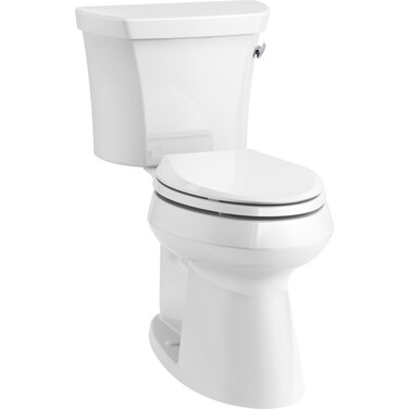 KOHLER Highline Comfort Height Two-piece elongated 1.28 gpf chair height toilet with right-hand trip lever