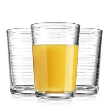 Glaver's Juice Glasses 7 oz. Set of 10 Glass Cups &acirc;&euro;&ldquo; Beverage Water Tumblers For Home and Bar, Water, Cocktails, Iced tea. Dishwasher Safe.&acirc;&euro;&brvbar;