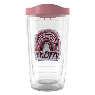 Tervis Boho Mom Rainbow Made in USA Double Walled Insulated Tumbler Cup Keeps Drinks Cold &amp; Hot, 16oz, Classic