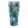 Tervis Traveler Kelly Ventura Teal Botanical Triple Walled Insulated Tumbler Travel Cup Keeps Drinks Cold &amp; Hot, 30oz, Stainless Steel