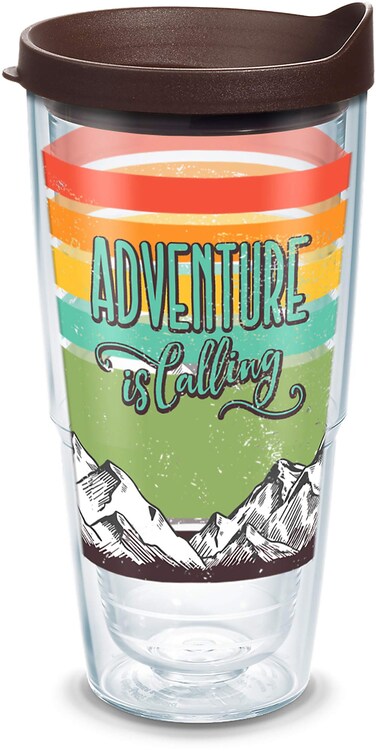 Tervis Adventure is Calling Made in USA Double Walled Insulated Tumbler Travel Cup Keeps Drinks Cold &amp; Hot, 24oz, Classic
