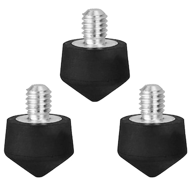 Foto&amp;Tech 3 Pieces Universal Anti Slip Rubber Tripod Feet Compatible with Benro Gitzo Induro Kingjoy Manfrotto, Thread Tripod Foot Replacement for Smooth and Uneven Surfaces (M8)