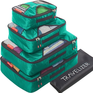 Travelizer - Travel Packing Cubes 5 pcs Luggage Organizer Set for Bag &amp; Suitcase