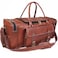 ANUENT Genuine Leather Duffel Bags for Traveling Vintage Carry on Duffle Bags for Airplanes, Gym, &amp; Weekender Bag with Shoe Compartment Mens Brown Overnight Garment Travel Luggage