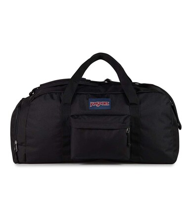 JanSport Weekender Large Duffel - Travel or Gym Bag, Durable Weekender with Front Utility Pocket &amp; Side Grab Handles - Black