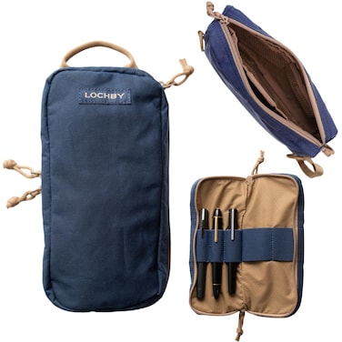 LOCHBY Venture Pouch   Multipurpose Tactical Mini Tool Bag   Durable Water Resistant Waxed Canvas   Dual-Sided Zipper Pouch   For Motorcycle, Bike, EDC, Pen, Pencil, Art, Tech &amp; Travel