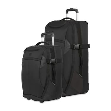 SwissGear Apex Exec Wheeled Rolling Duffel Bag, Black, 2-Piece Set (20/28)