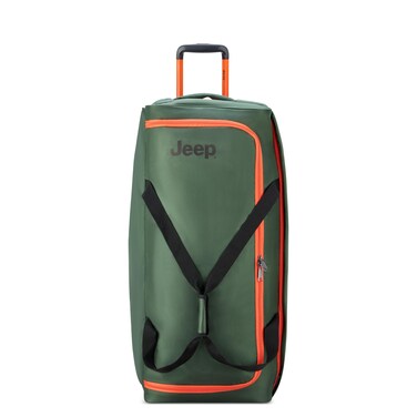 Jeep JS009D Two Wheel Rolling Travel Duffle Bag (Green, 31 Inch)