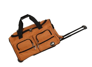 Rockland Rolling Duffel Bag, Orange, 22