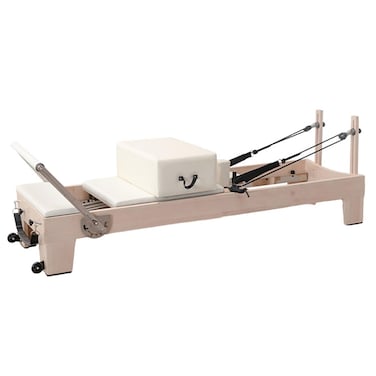 Pilates Core Bed, Pilates Reformer, Foldable Pilates Reformer Machine, Pilates Workout Maple Wood Series for Home use Pilates Yoga Studio Workout Equipment