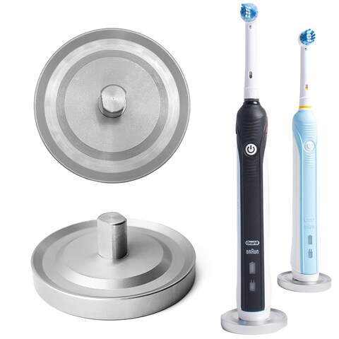 Relsy Silver Oral-B Compatible Electric Toothbrush Holder for Bathroom, Aluminum Oral B Toothbrush Holder with Hygienic Drip Capture Stops Toppling with Metal Toothbrush Stand