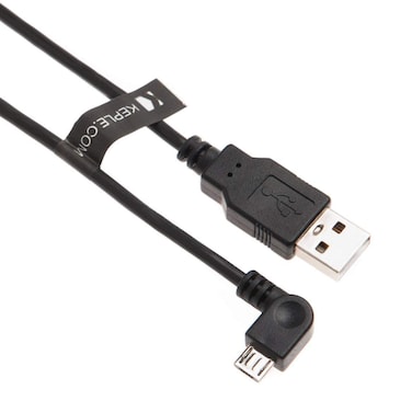 Right Angle Micro USB Cable in Car Cord Charging for Tomtom Go 820 Live / 5200, 6000 / Start 20, 25, 30, 35, 40, 50, 60 / VIA 1535, 1605, 135, 120, 125, 130, 135 GPS Sat Nav   Tom Tom 90 Degree (3ft)