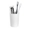 iDesign Removable Divider-White/Clear Fluted Toothbrush Holder