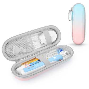 YINKE Travel Case for Oral B/io 7 8 9 /Oral-B Pro Smartseries/Philips Sonicare ProtectiveClean Electric Toothbrush, Hard EVA Case Protective Cover Storage Bag (gradient)