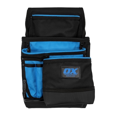 OX TOOLS Pro Dynamic Nylon 7 Pocket Tool Pouch with Hammer Holder &acirc;&euro;&ldquo; Reinforced Rivets, UV &amp; Water Resistant &acirc;&euro;&lsaquo;