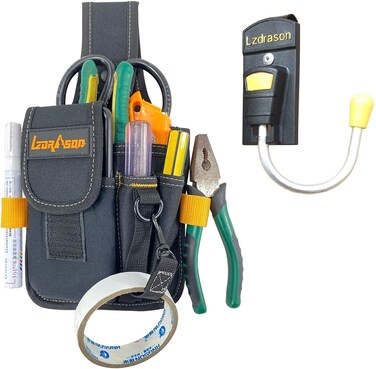 Small Electrician Tool Pouch with Tool Belt Clip, Electrician Tool Pouch with Tool Belt Hook. (2pcs Pack)