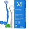 Mouthology Tongue Brush &amp; Tongue Scraper (Combo Pack), Reduce Bad Breath &amp; Improve Oral Hygiene, Tongue Scraper Brush for Adults Ergonomic Handle &amp; Protective Cap, Tongue Cleaner