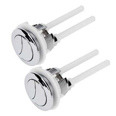 Toilet Flush Button Electroplated Dual Push Buttons for Water Tank Standard Screw thread: 48mm 2Packs
